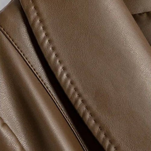 Women's Faux Leather Blazer