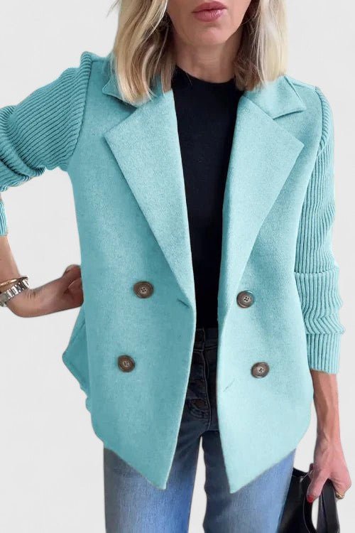 Women's Wool Blazer - Light Blue