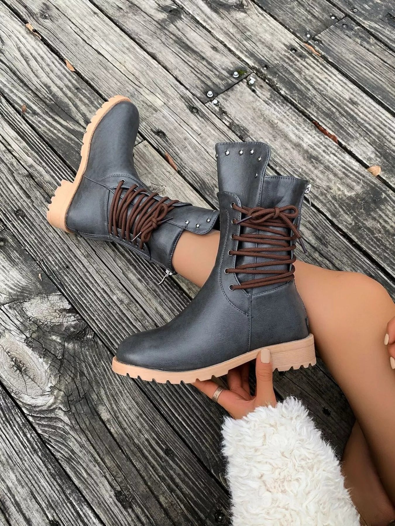 Women's Lace-Up Combat Boots