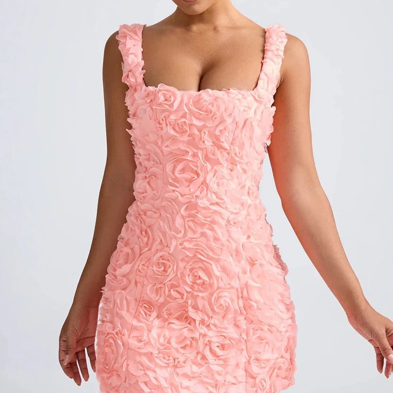Women's Floral Bodycon Mini Party Dress