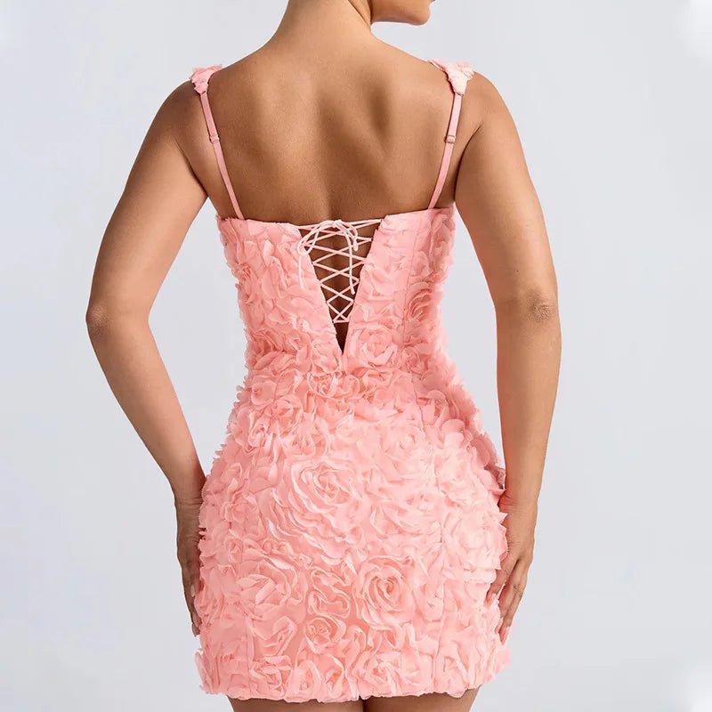 Women's Floral Bodycon Mini Party Dress