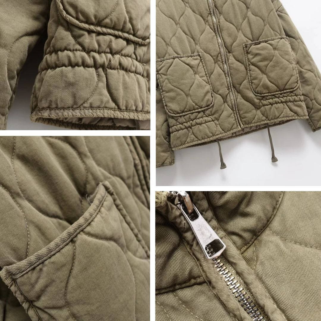 Women's Oversized Quilted Denim Jacket