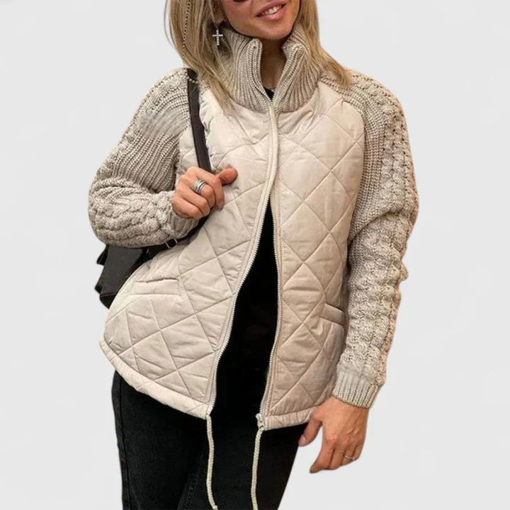 Women's Quilted Jacket - Khaki
