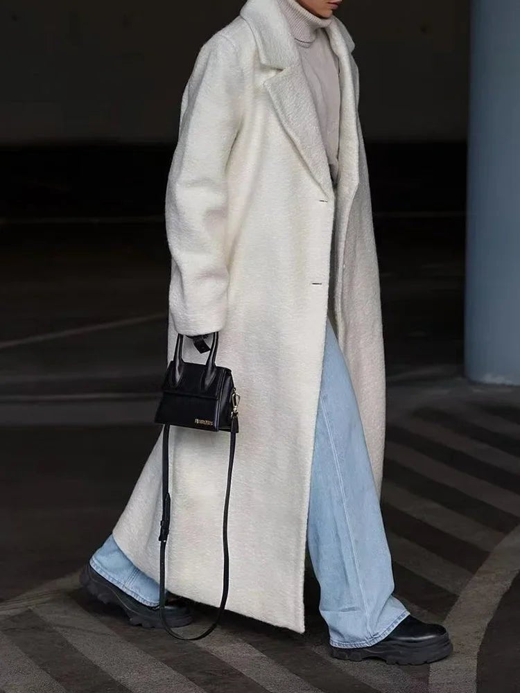 Women's Oversized Longline Wool Coat