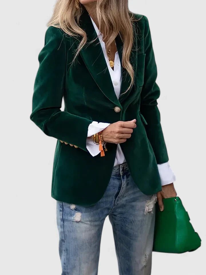Women's Work Blazer - Green