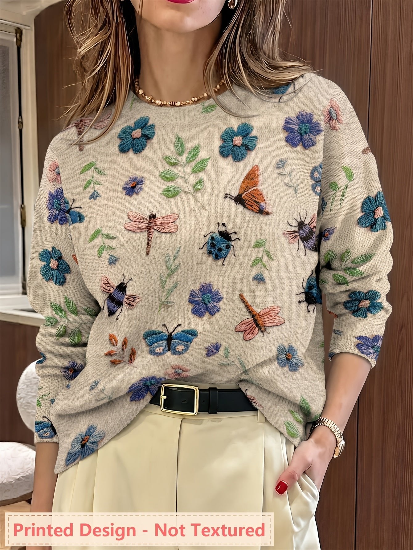 Women's Floral Jumper