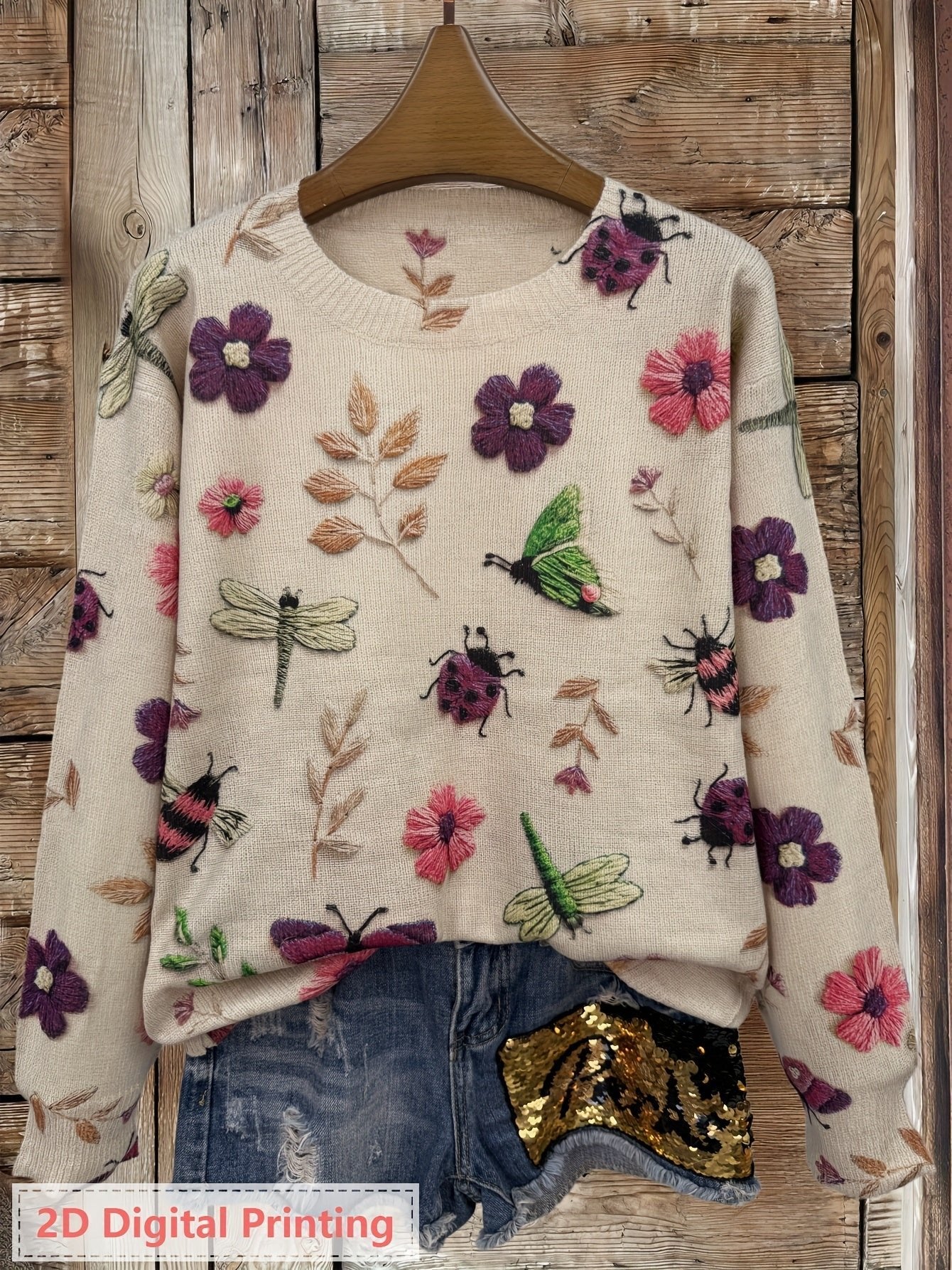 Women's Floral Jumper