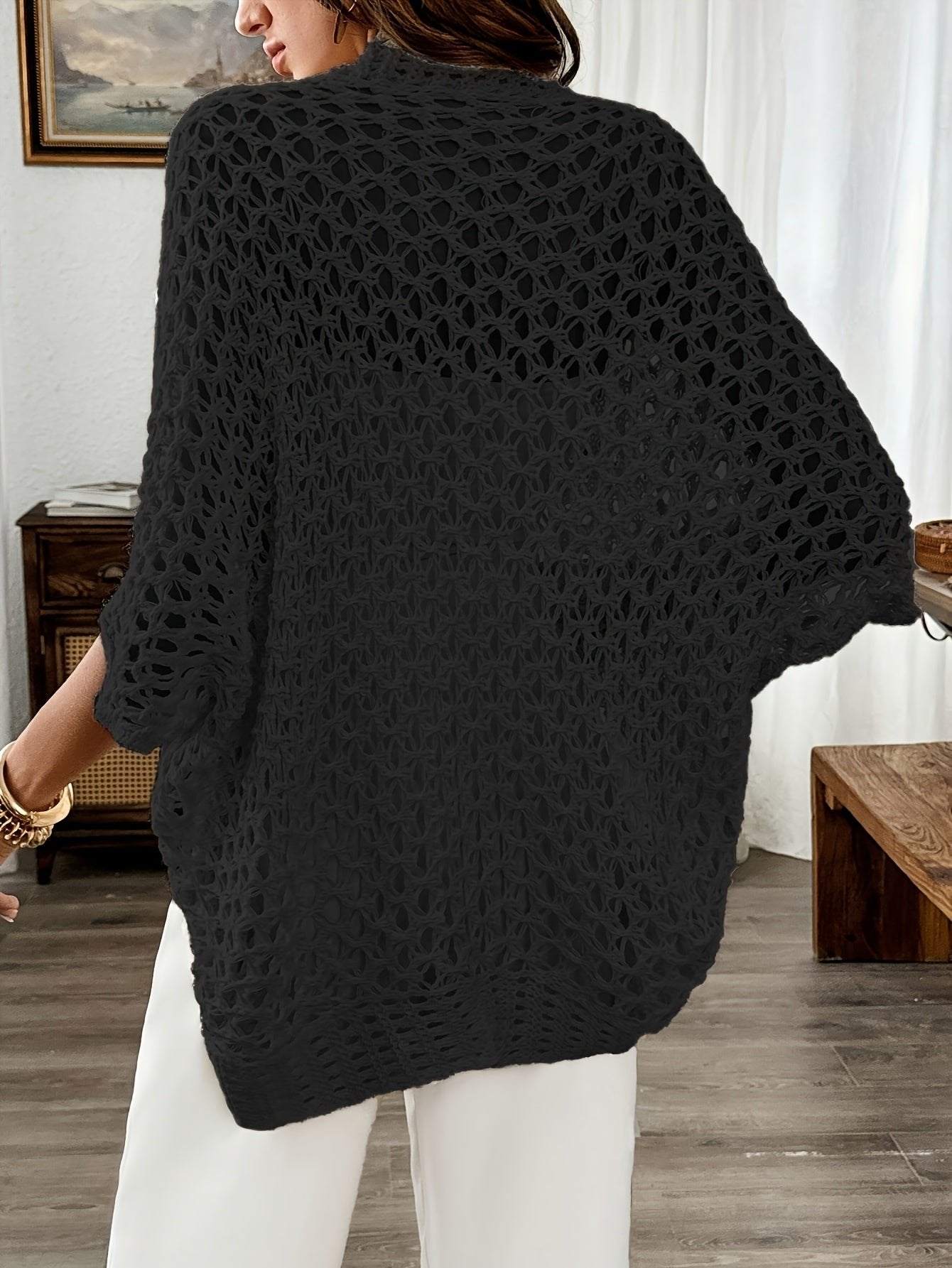 Women's Oversized Crochet Cardigan