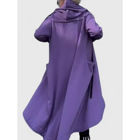 Women's Oversized Sweatshirt Hooded Longline Coat
