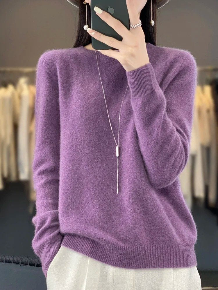 Women's Wool Jumper - Light violet