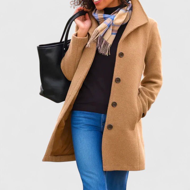 Women's Wool Coat - Khaki