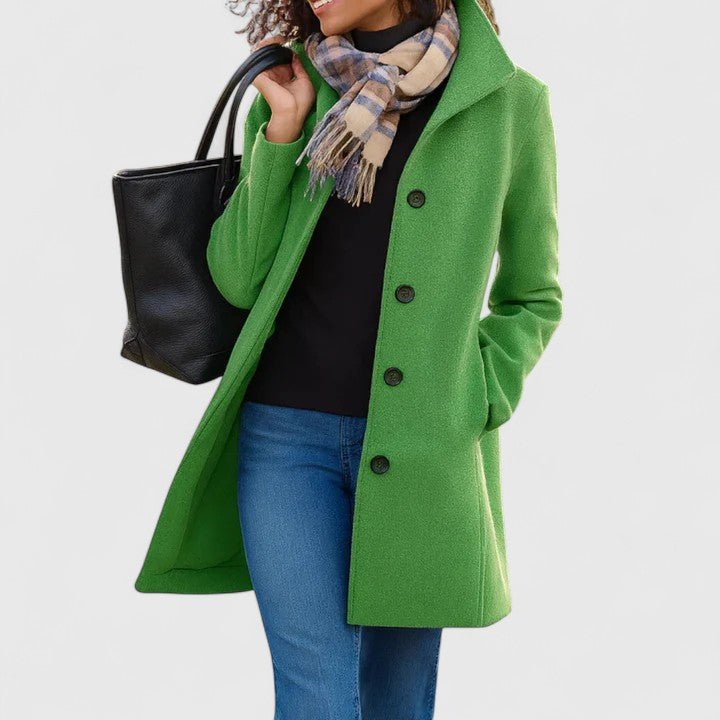 Women's Wool Coat - Moss Green