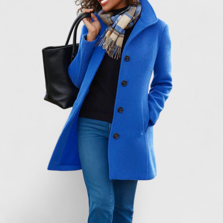 Women's Wool Coat - Blue