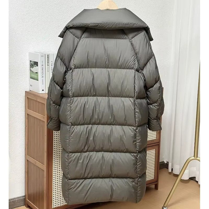 Women's Oversized Quilted Longline Puffer Coat