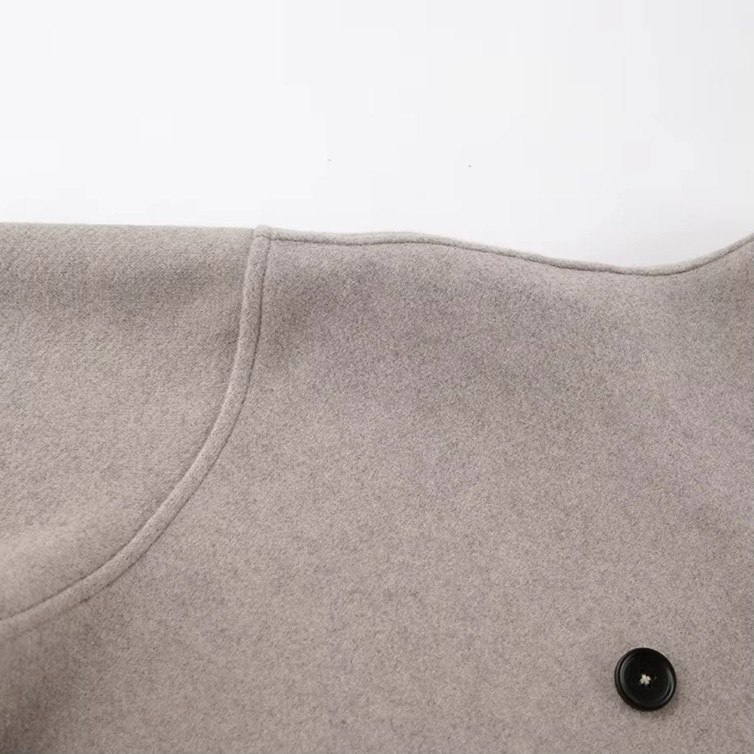 Women's Cropped Wool Double-Breasted Jacket