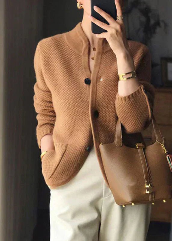Women's Wool Jacket - Camel