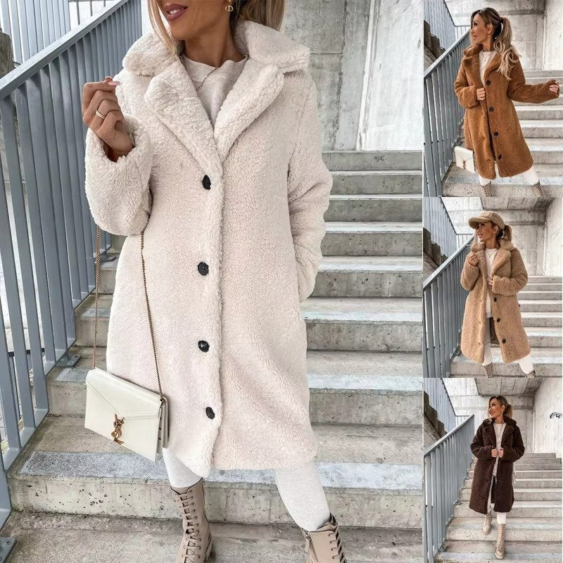 Women's Oversized Longline Teddy Coat
