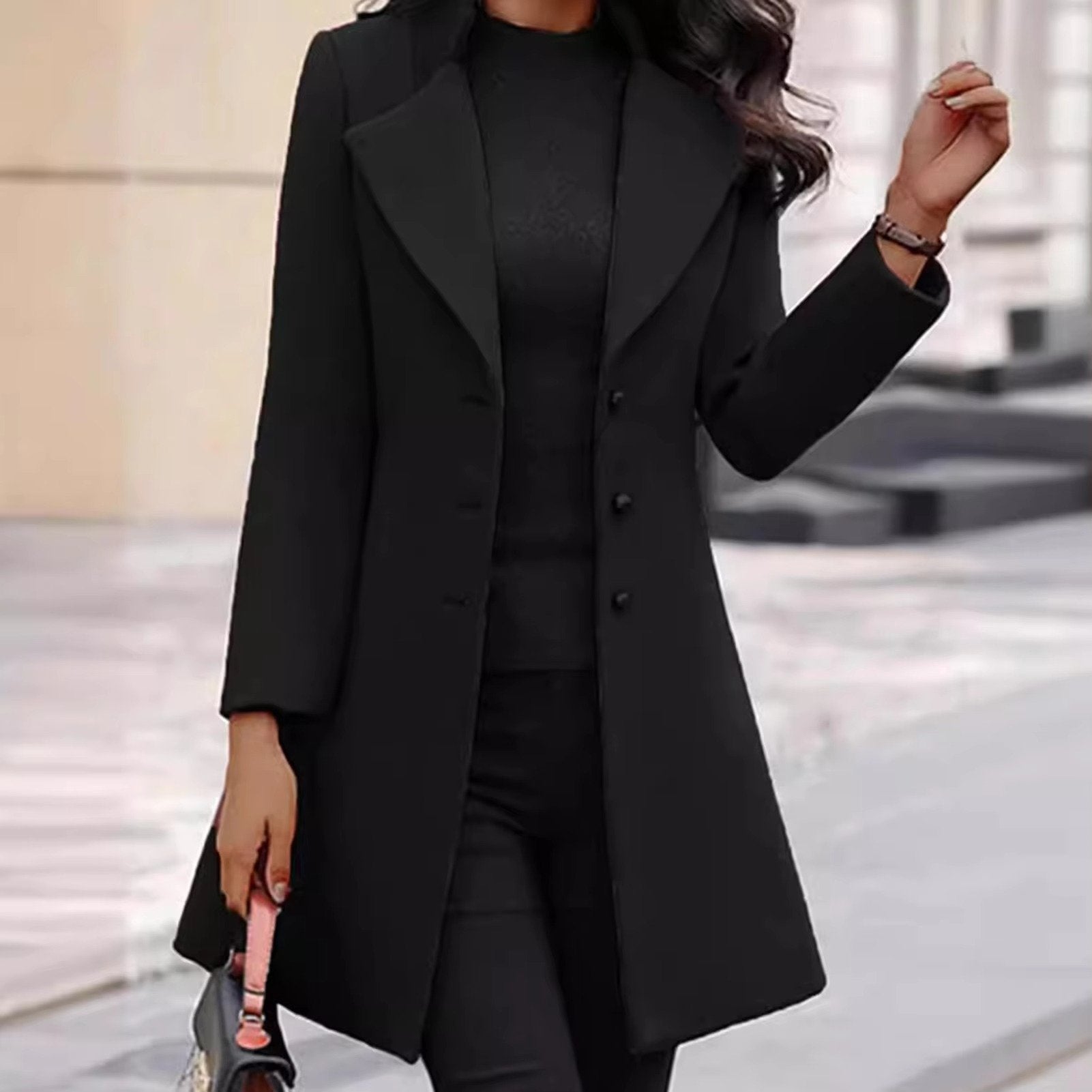 Women's Slim Longline Wool Coat