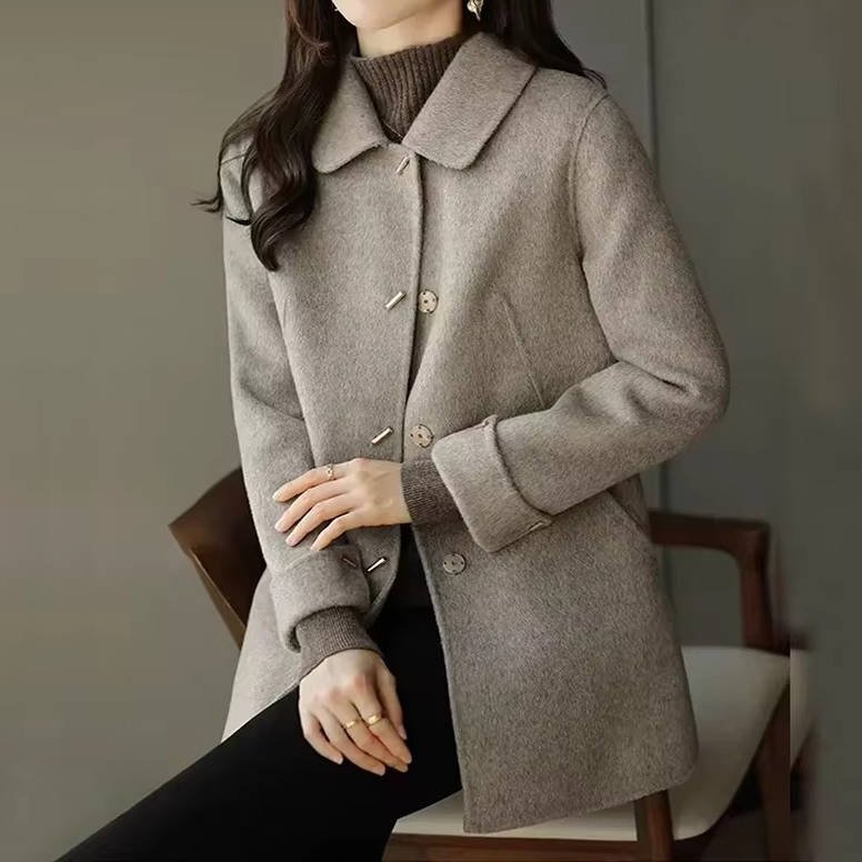 Women's Single-Breasted Wool Coat
