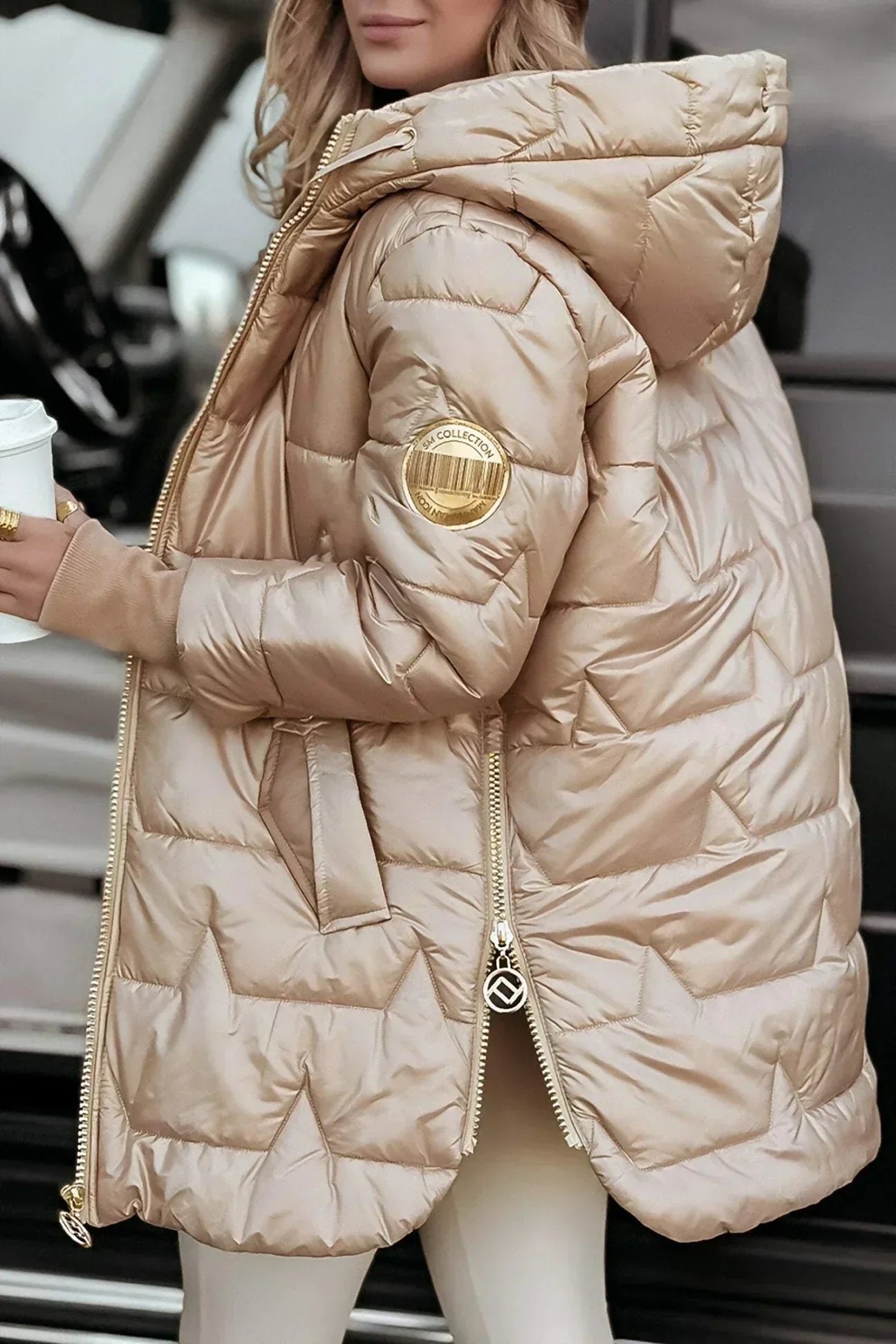 Women's Longline Hooded Puffer Coat