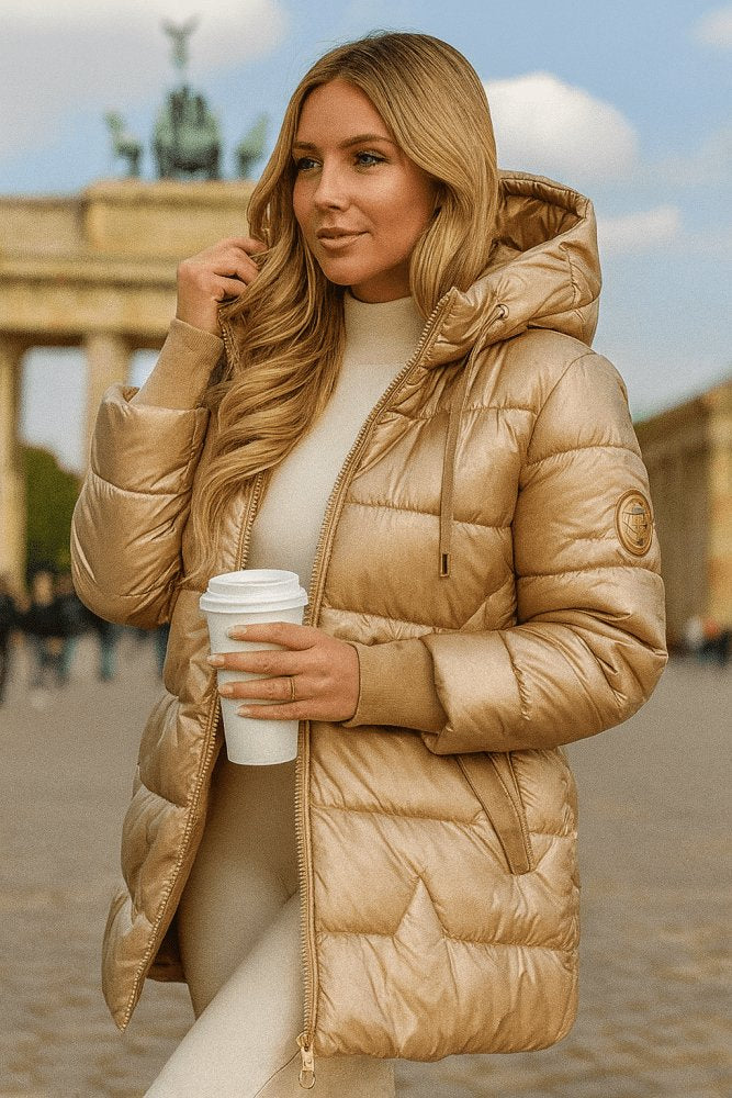 Women's Longline Hooded Puffer Coat