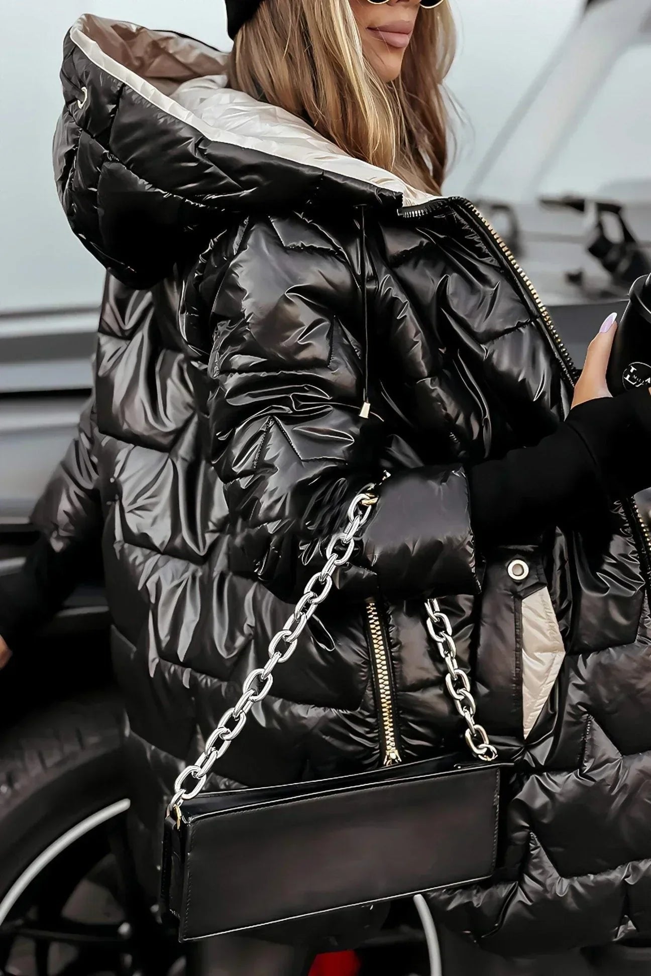 Women's Longline Hooded Puffer Coat
