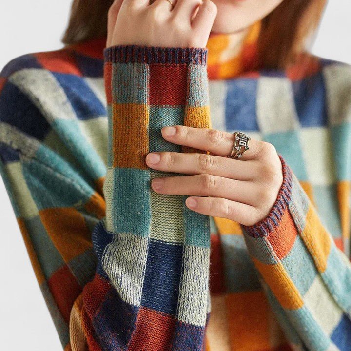 Women's Plaid Wool Jumper