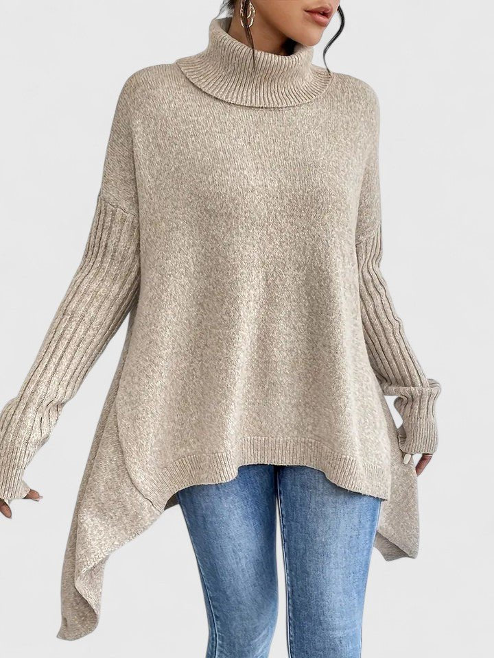 Women's Oversized Wool Roll Neck Jumper