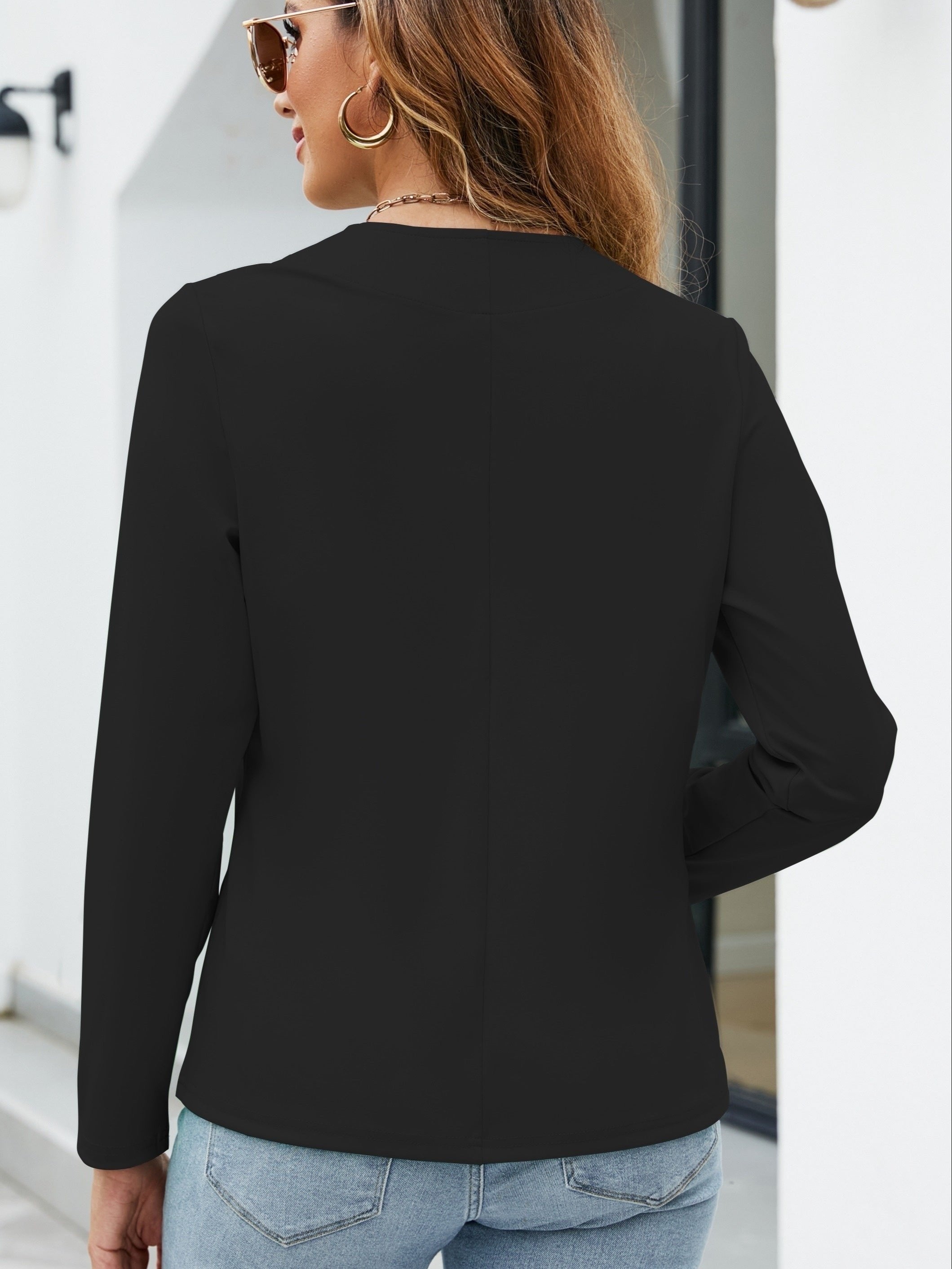Women's Ponte Knit Open-Front Blazer