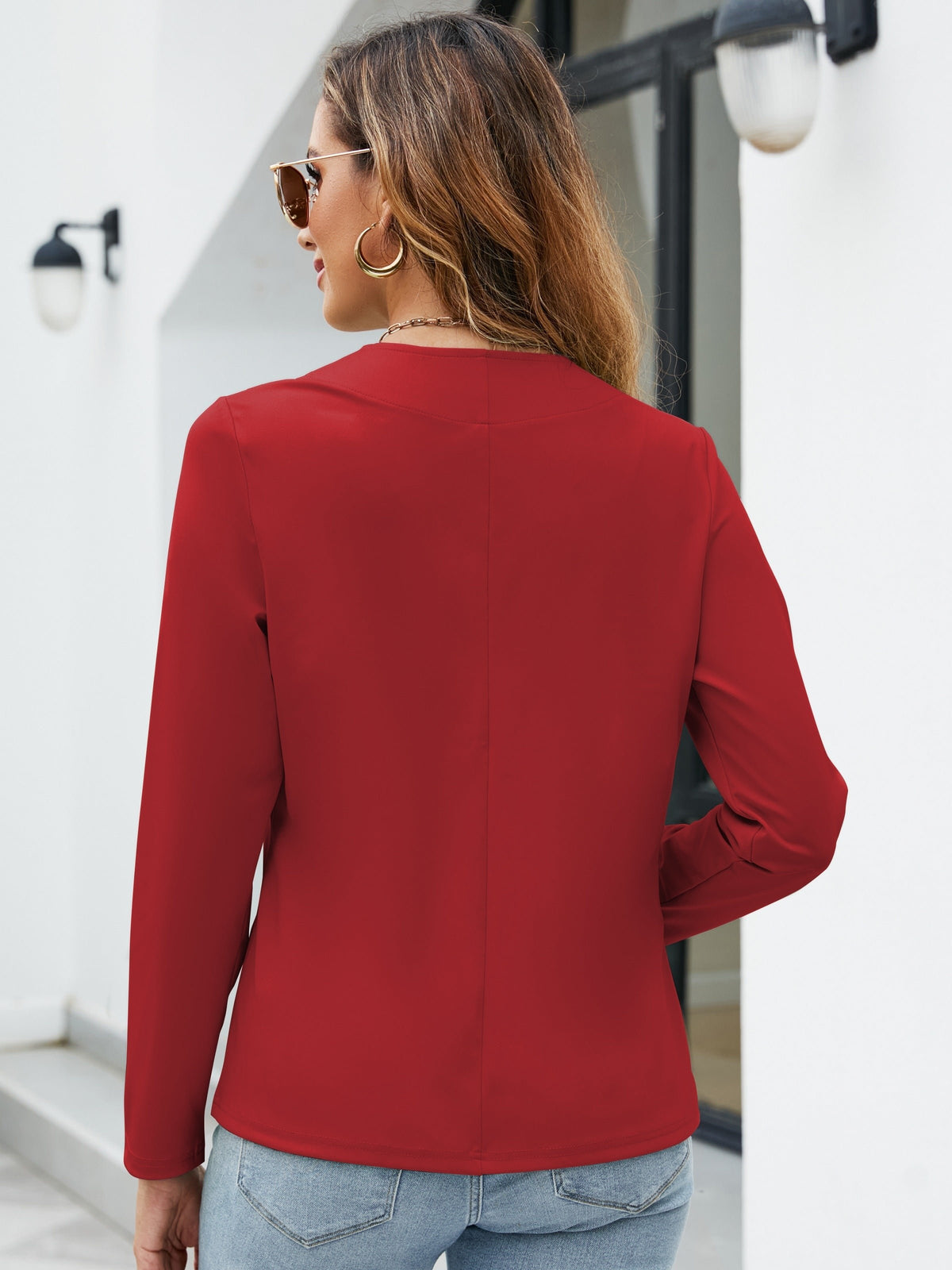 Women's Ponte Knit Open-Front Blazer