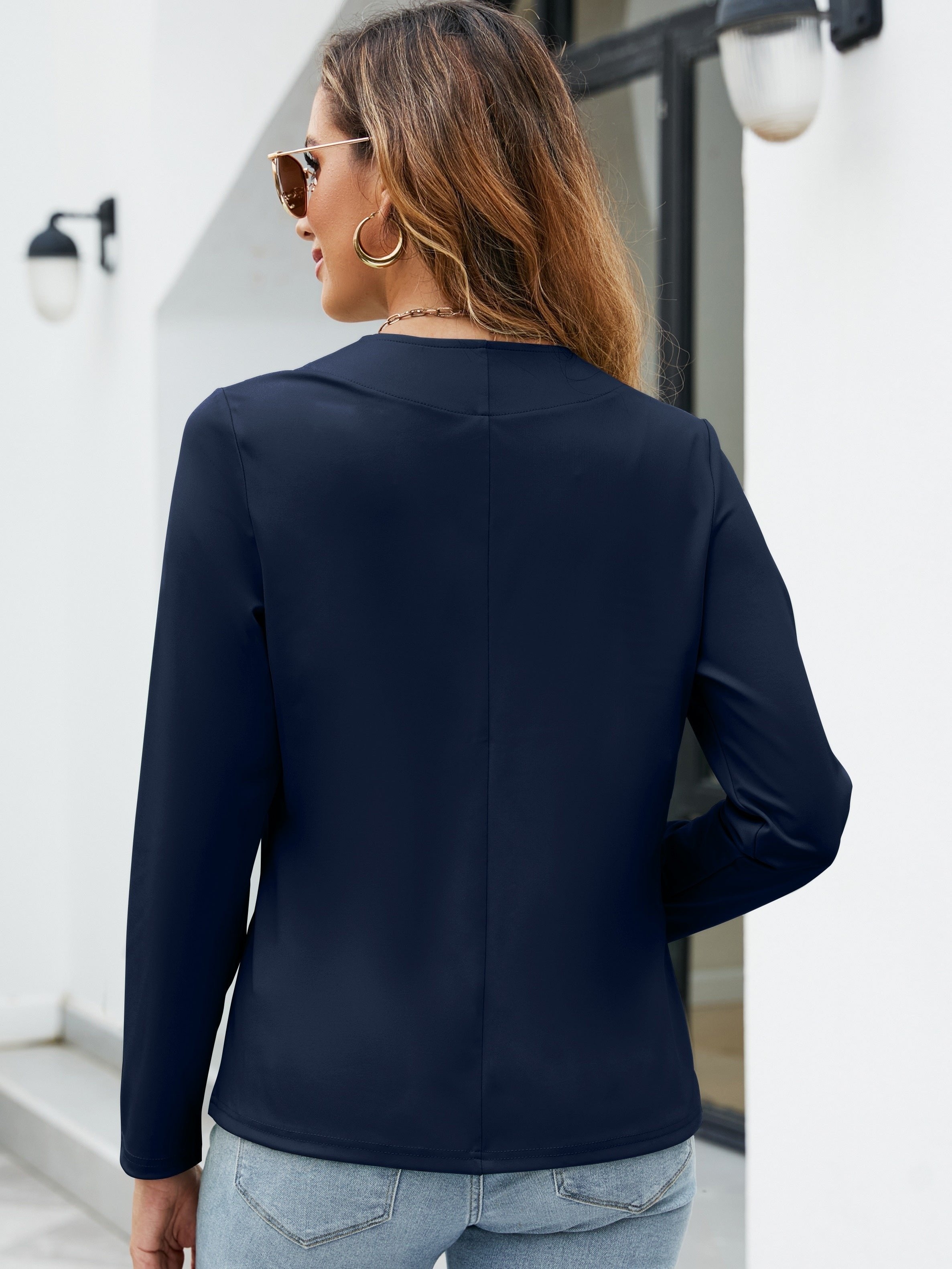Women's Ponte Knit Open-Front Blazer