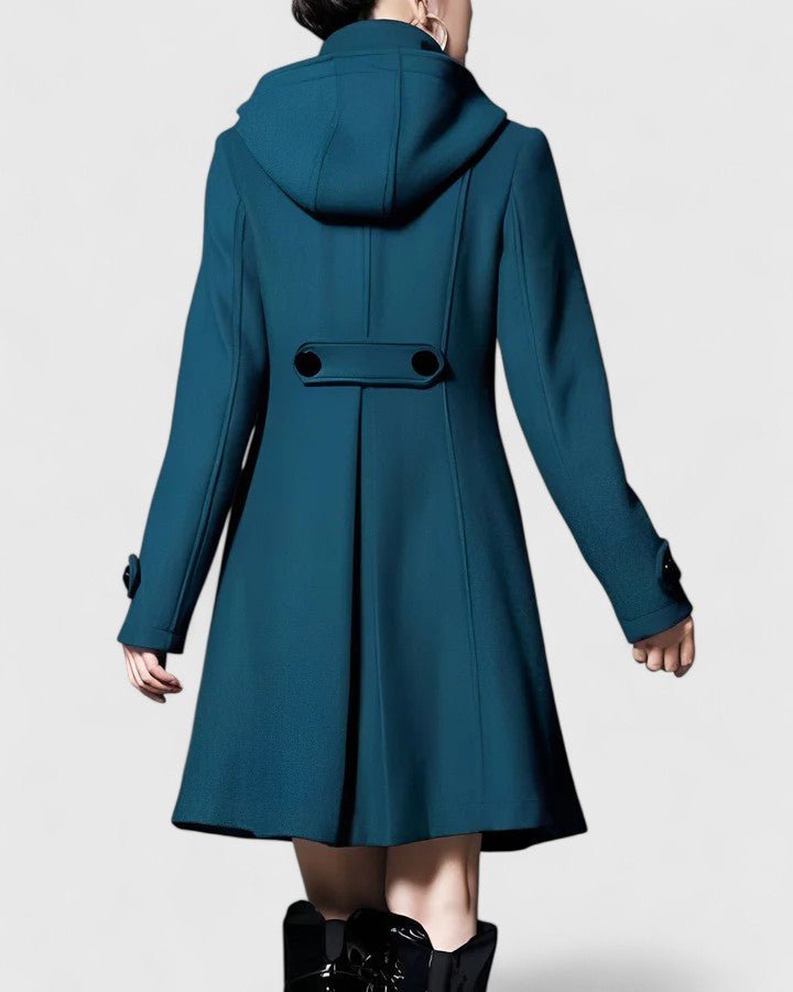 Women's Swing Hooded Wool Coat