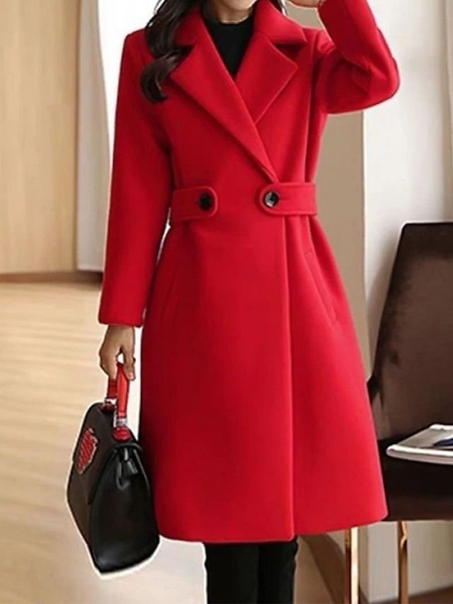 Women's Midi Longline Wool Coat