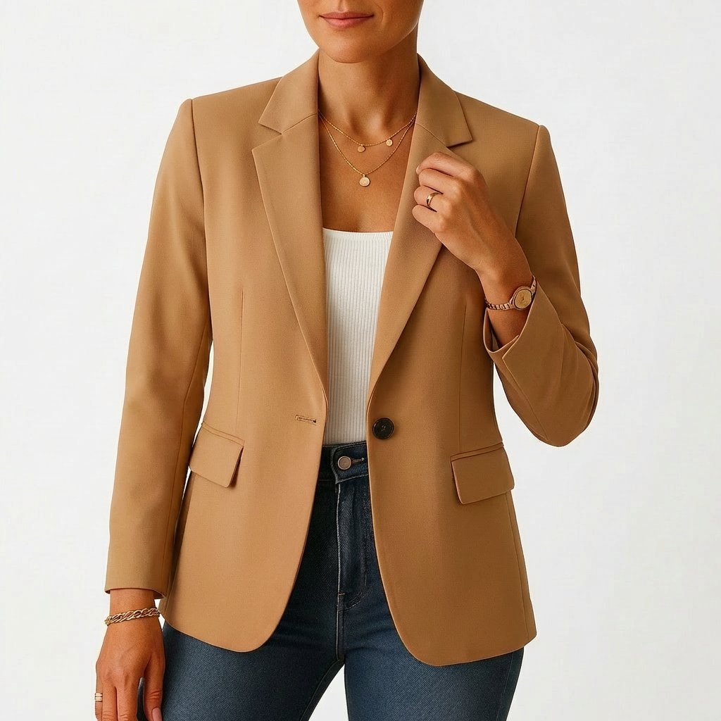 Women's Work Blazer - Light Brown