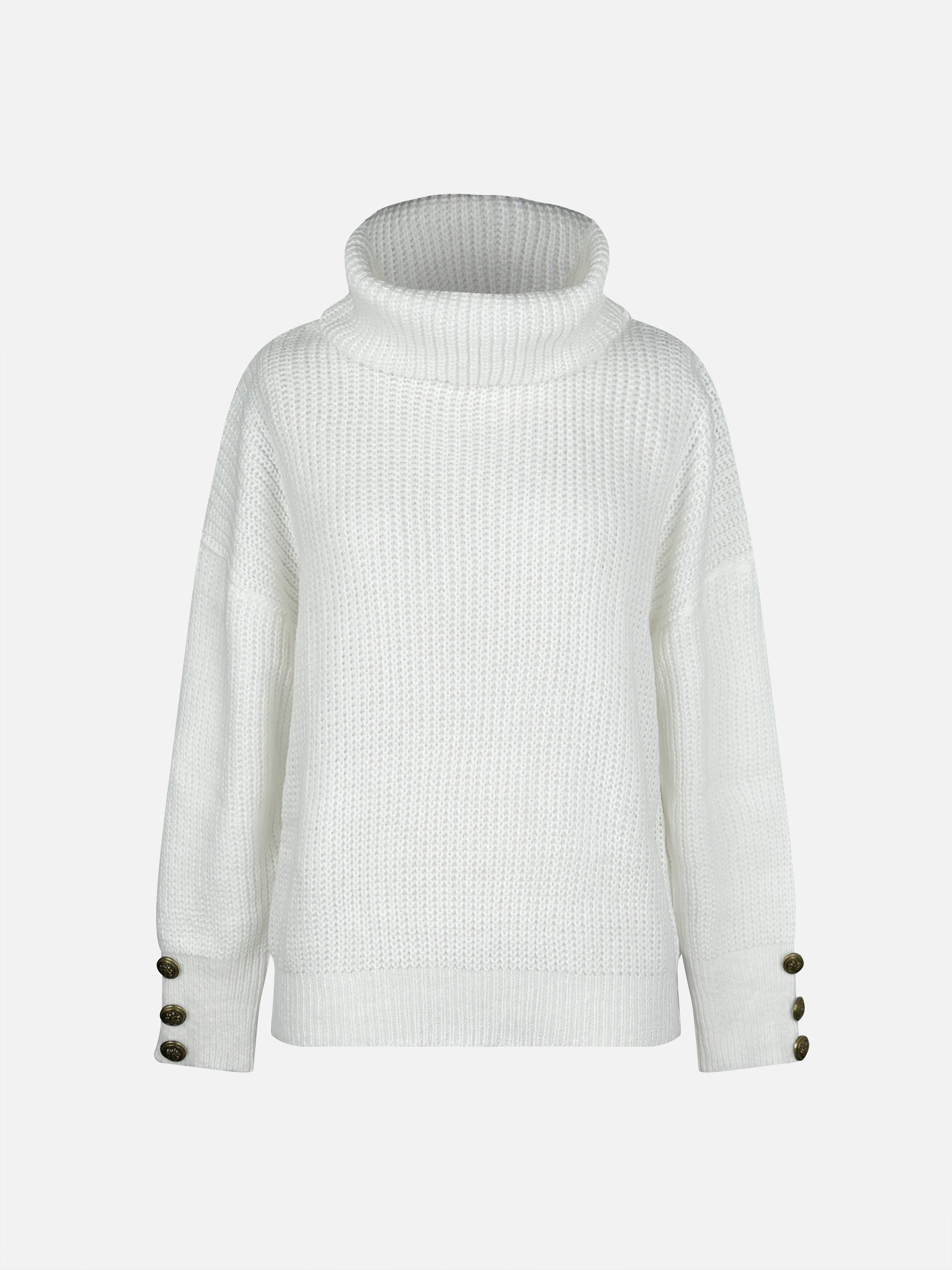 Women's Chunky Oversized Ribbed Roll Neck Jumper