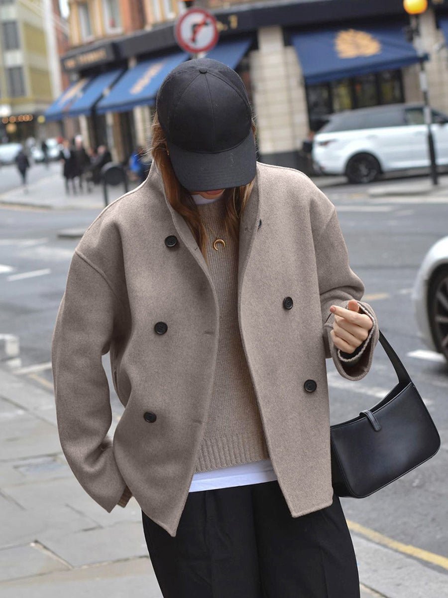 Women's Cropped Wool Coat