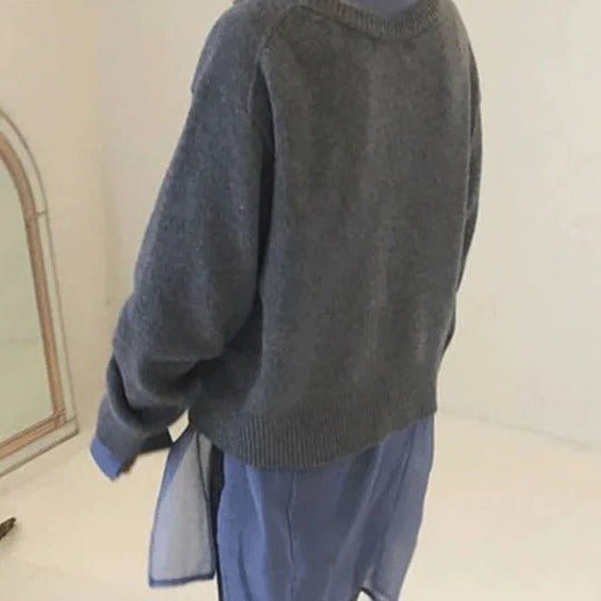 Women's Oversized Knit Wool Cardigan