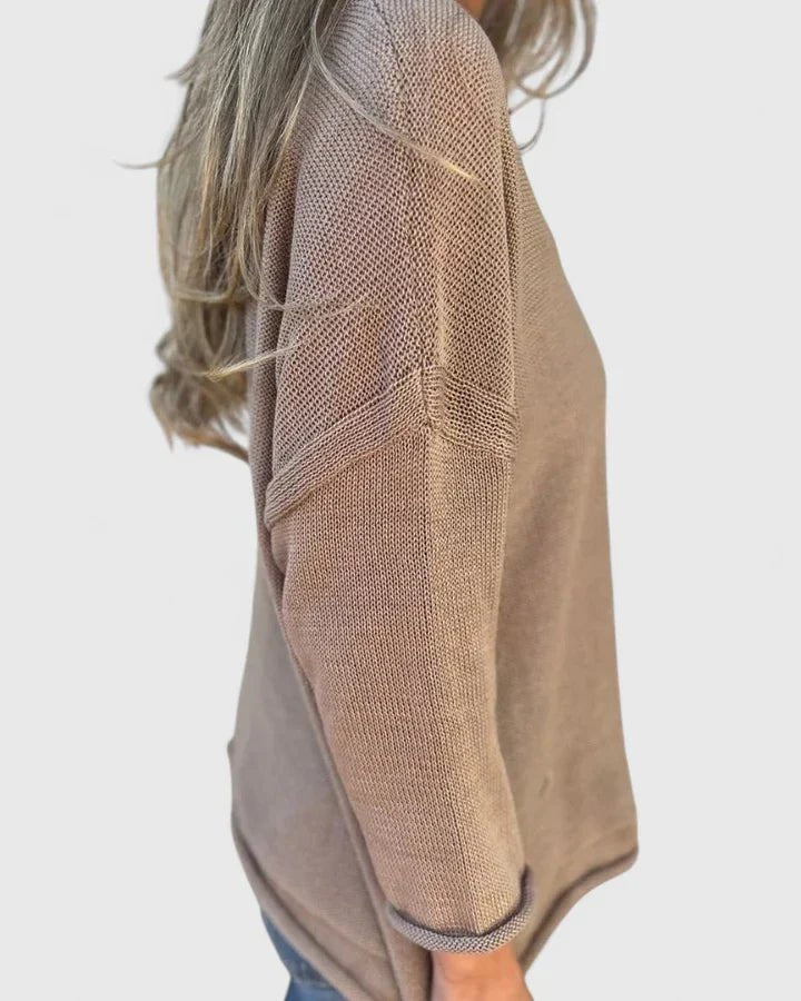Women's Oversized V-Neck Jumper