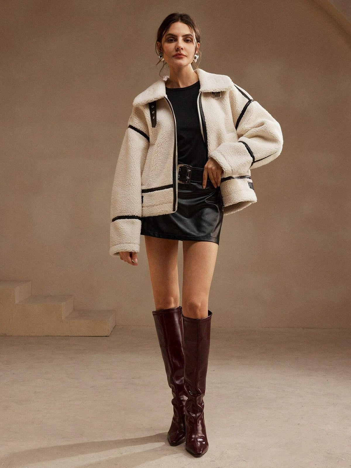 Women's Sherpa Aviator Teddy Jacket