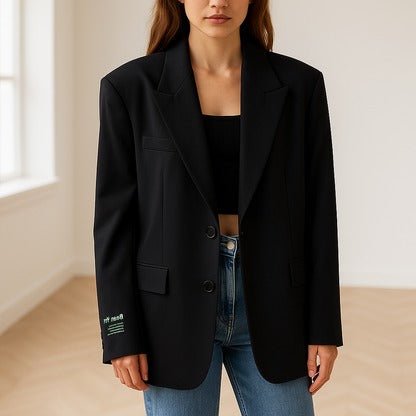 Women's Oversized Blazer - Black