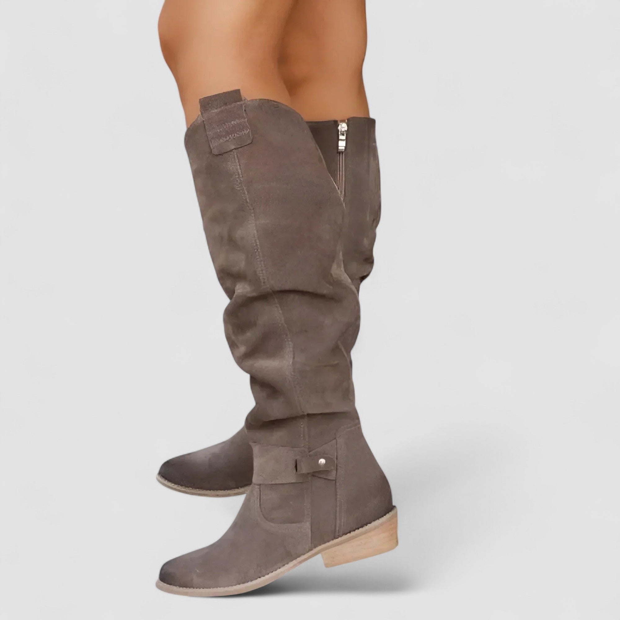 Women's Suede Knee-High Slouch Boots
