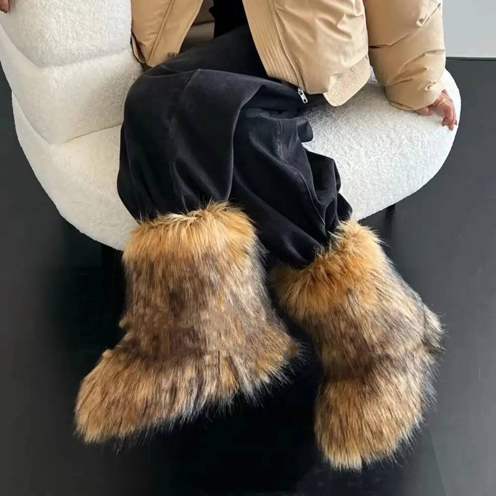 Women's Faux Fur Mid-Calf Boots