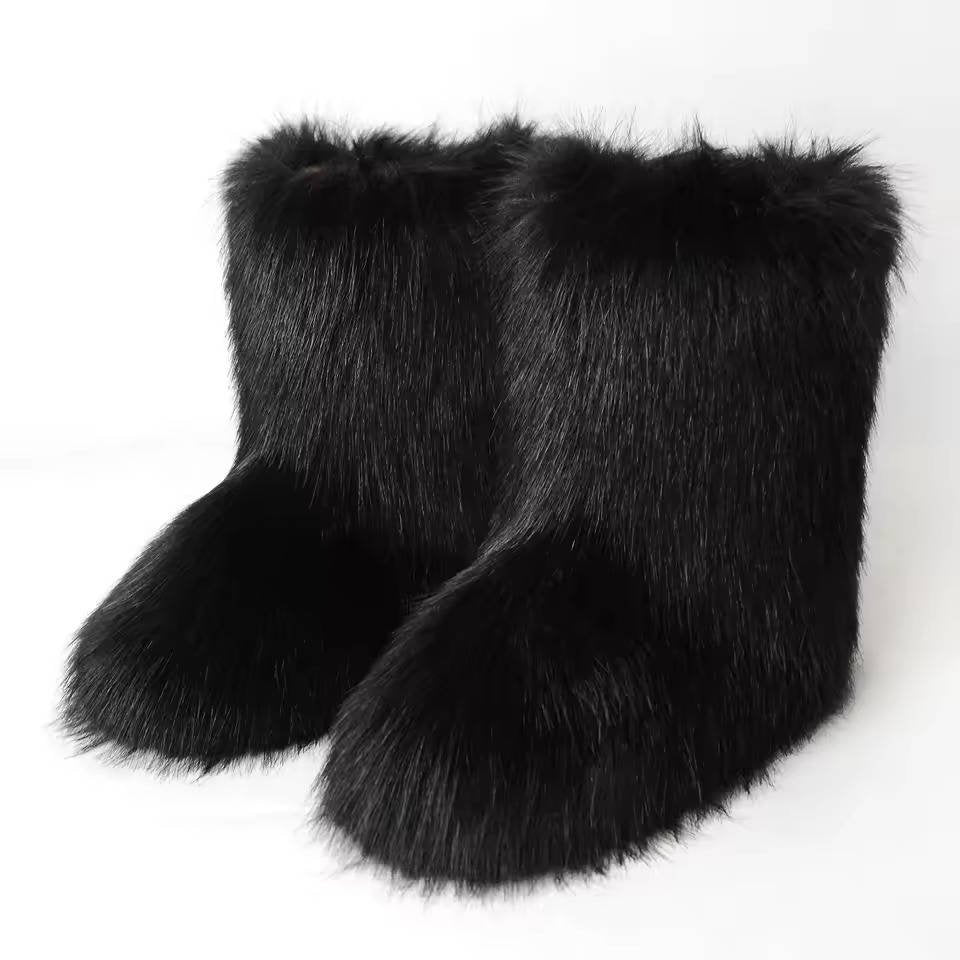 Women's Faux Fur Mid-Calf Boots
