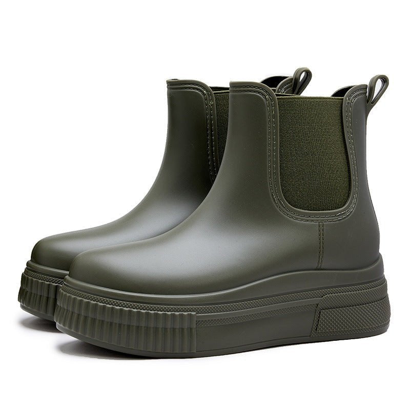 Women's Rain Waterproof Platform Chelsea Boots