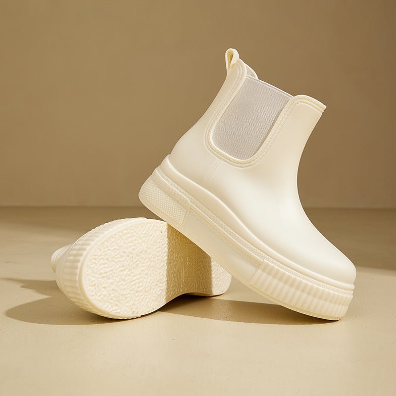 Women's Rain Waterproof Platform Chelsea Boots