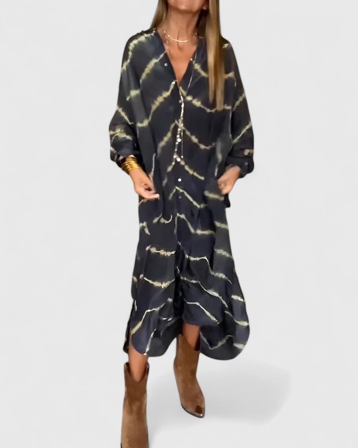 Women's Satin Midi Shirt Dress