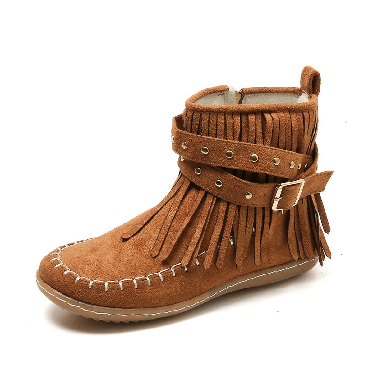 Women's Suede Ankle Boots - Dark Brown