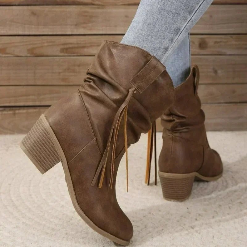 Women's Braided Slouchy Ankle Boots