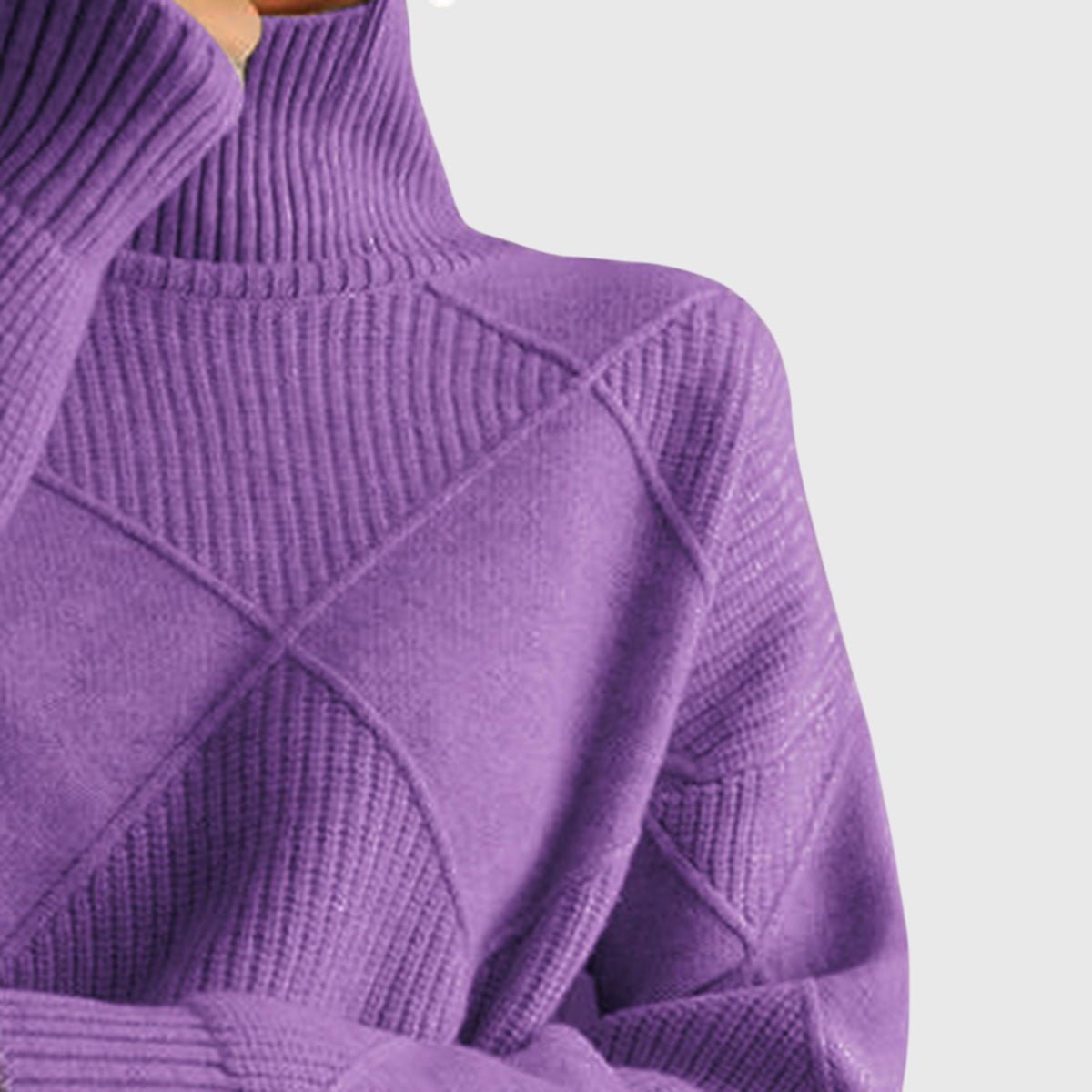 Women's Chunky Oversized Wool Roll Neck Jumper