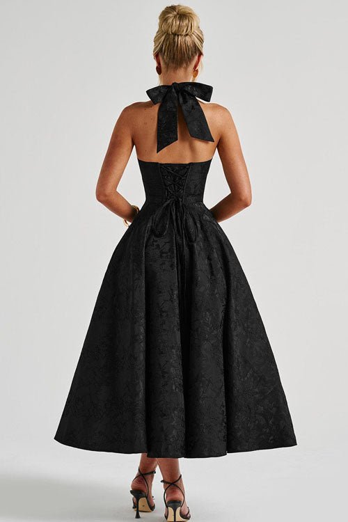 Women's Halter Party Midi Dress